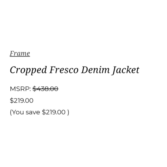 FRAME // ltd ed cropped fresco oversized denim jacket - Picture 14 of 14